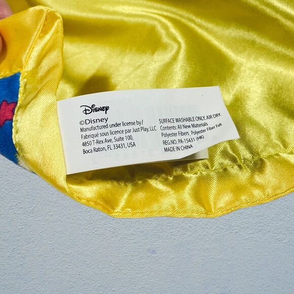 Disney Mickey Mouse Baby Lovey Plush Rattle Toy Security Blanket Blue Yellow - Picture 7 of 11